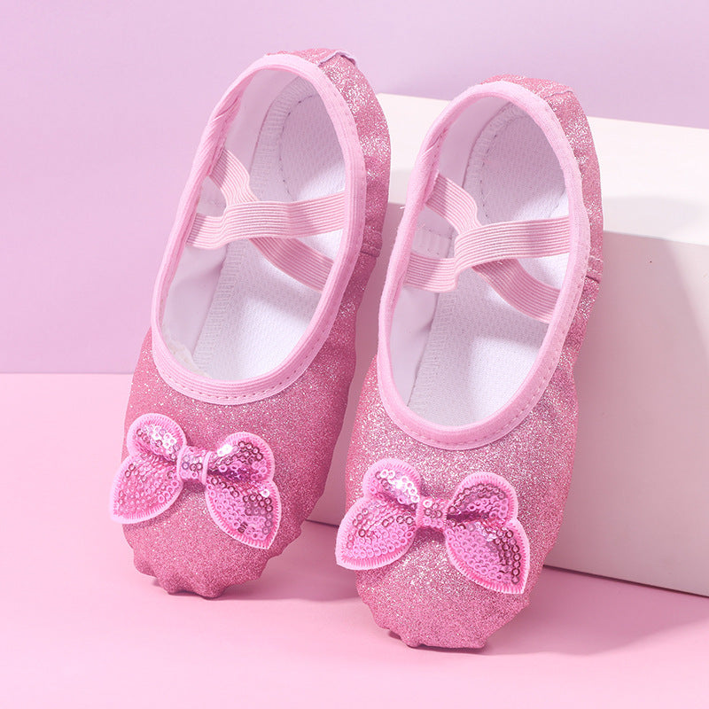 Children's Dance Soft Bottom Training Shoes Kids Ballet Shoes