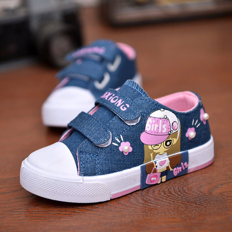 Children's Shoes Girls' Canvas Shoes Baby Sneakers Cowgirl Shoes