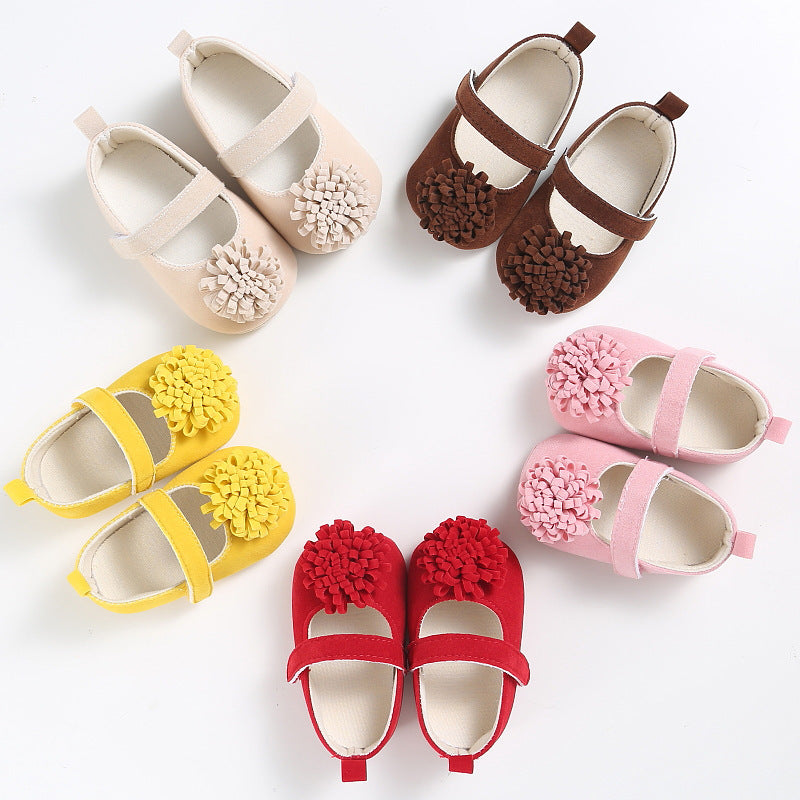 Baby Girl Colored Flower Shoes