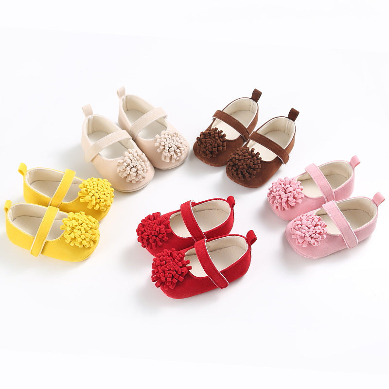 Baby Girl Colored Flower Shoes