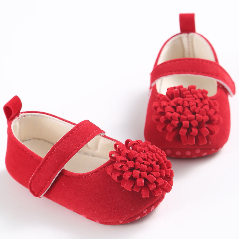 Baby Girl Colored Flower Shoes