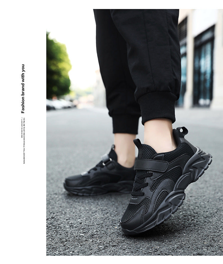 Light Boys' Net Girls Leather Shoes, Available In Black Or White