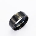Monogram Titanium Steel Men's Ring, Gift For Dad