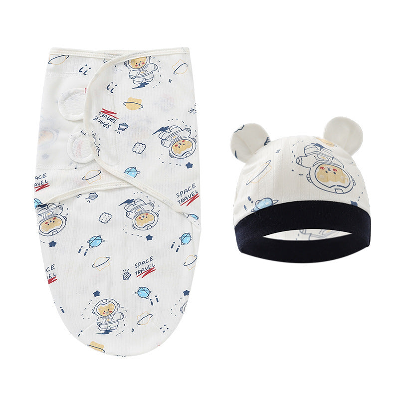 Newborn Swaddle & Hat 2pc Set, Boy & Girl Designs To Choose From