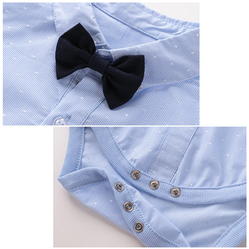 Baby Boy Short Sleeve Suit Summer Baby British Overalls