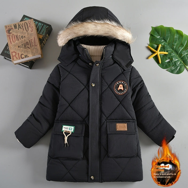 Boys' Winter Wear Thick Coat, Cotton-padded Jacket