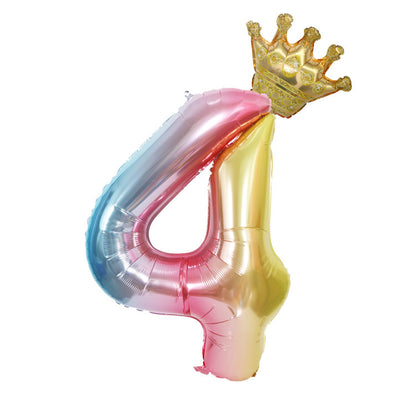 40 Inch Gradient Digital Crown Balloon