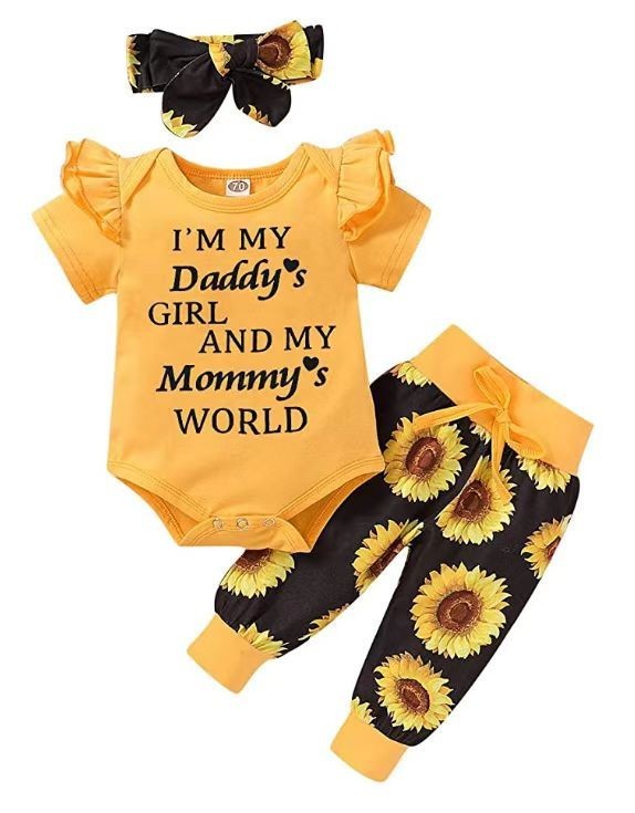 Baby 3 PC Spring/Autumn Outfits, Floral pants