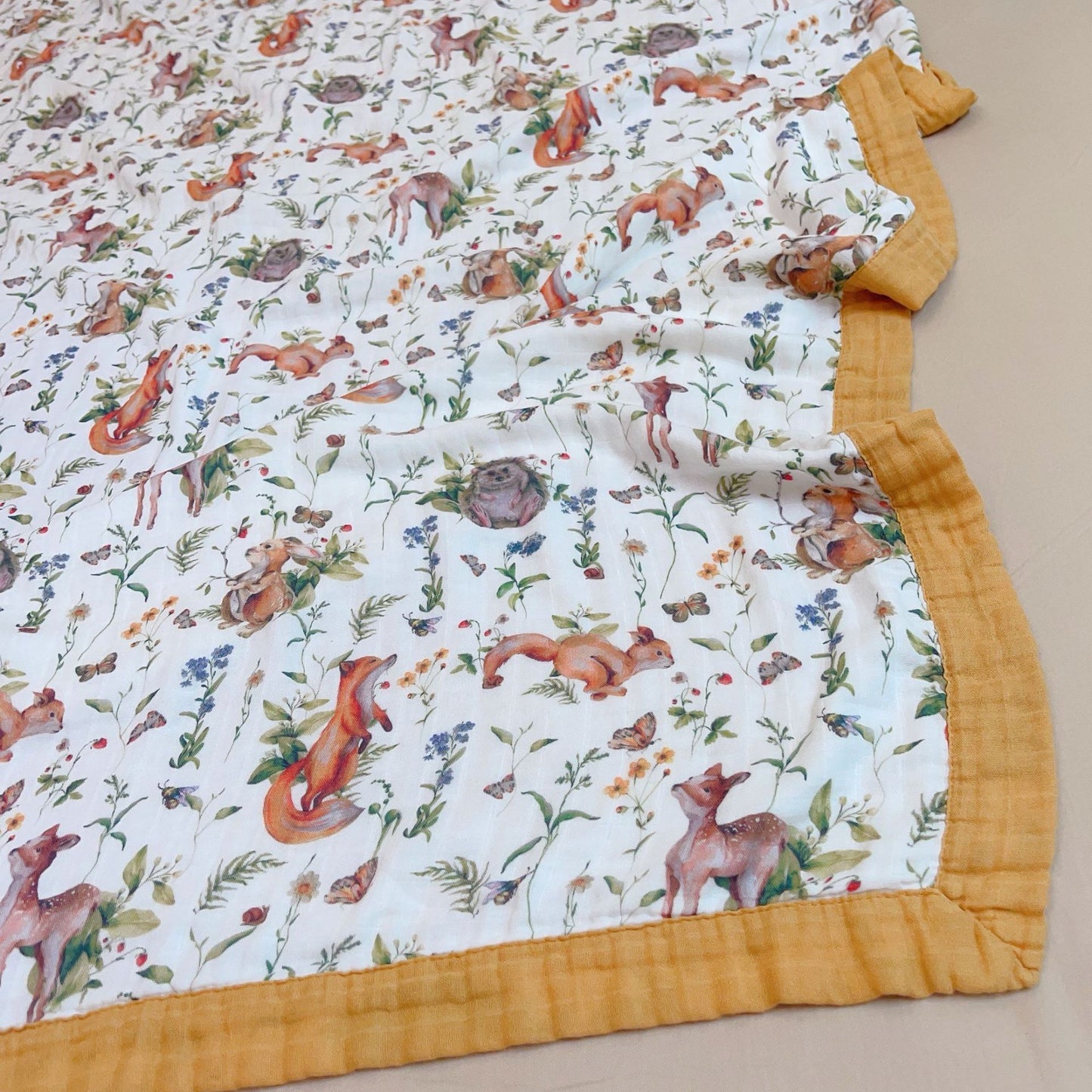 Bamboo Cotton Four-layer Yarn Single Child Cool Feeling Quilt Thin Blanket