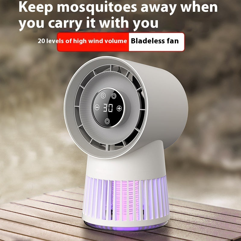 Creative 2-in-1 Mosquito Killing Mini Desk Fan Electric Mosquito Killer USB Rechargeable
