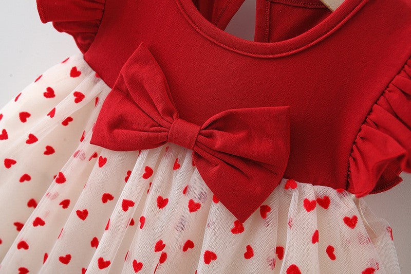 Valentine's Day Girls' Western Style Love Toddler Princess Dress
