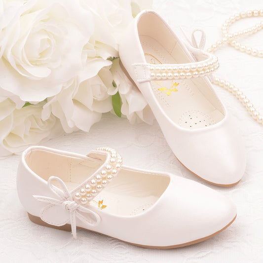 Girls' Formal Flat Leather Shoes