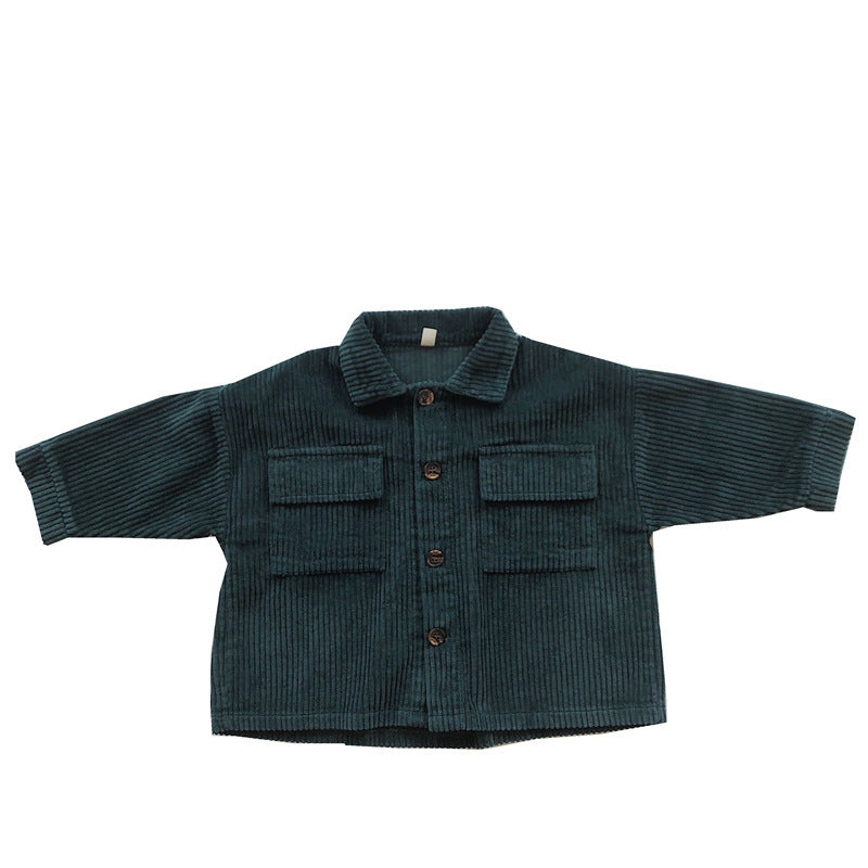 Boys' Corduroy Loose Cardigan Jacket