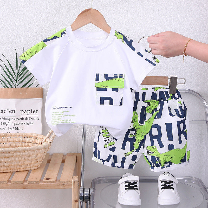 Boys' Summer Suit New Fashionable Short Sleeve