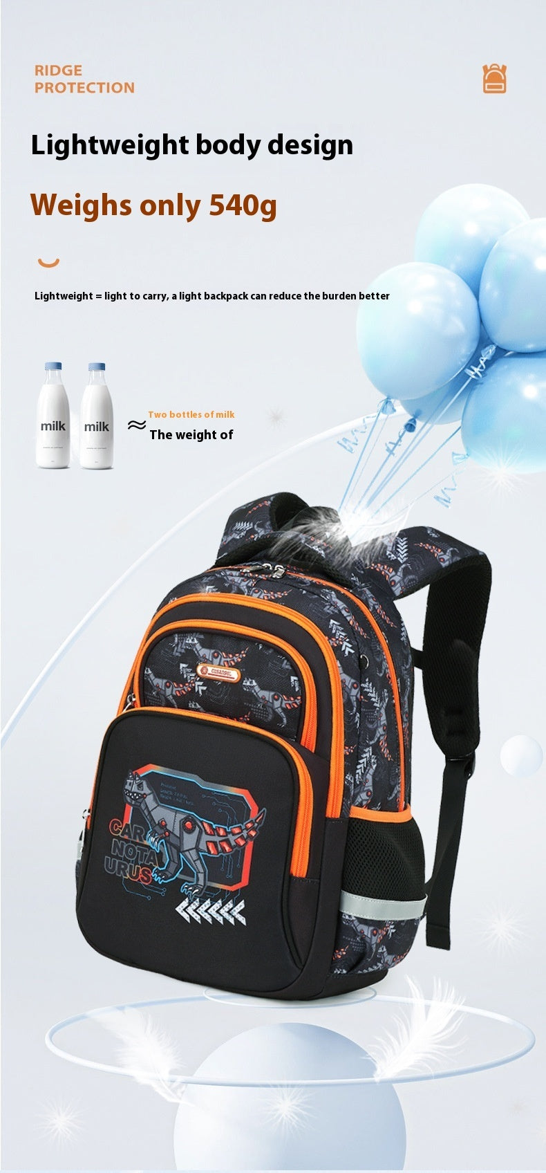 Lightweight Grade 1-3 Children's Backpack