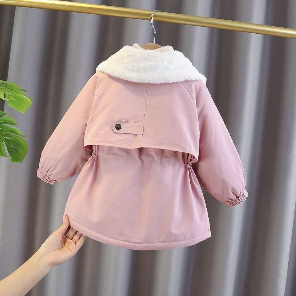 Girls' Fleece-lined Cotton Coat