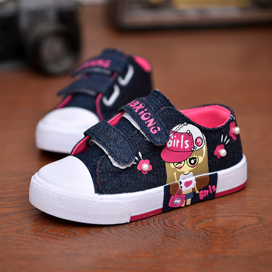 Children's Shoes Girls' Canvas Shoes Baby Sneakers Cowgirl Shoes