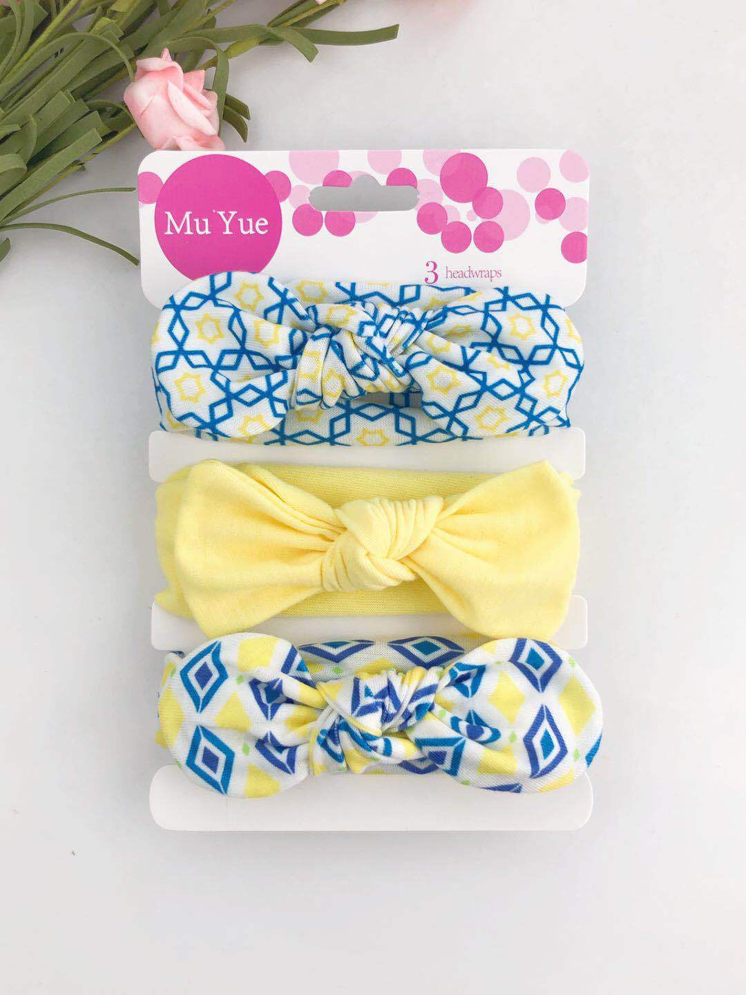 Children's Printed Headband 3pc Set