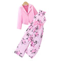 Fashion Girls Suit Sleeveless Floral Halter Suit