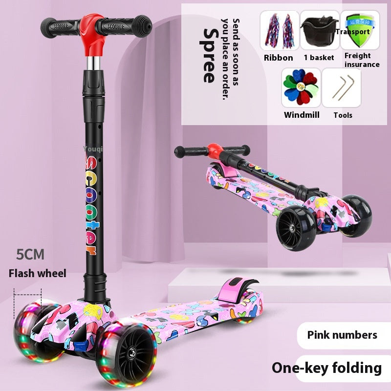 New Scooter With Flashing Wheels, 2-12 yrs