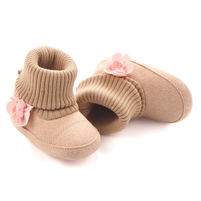 Baby Girls' Indoor Shoes, Warm Slippers, 3 Colors To Choose From