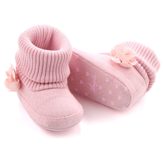 Baby Girls' Indoor Shoes, Warm Slippers, 3 Colors To Choose From