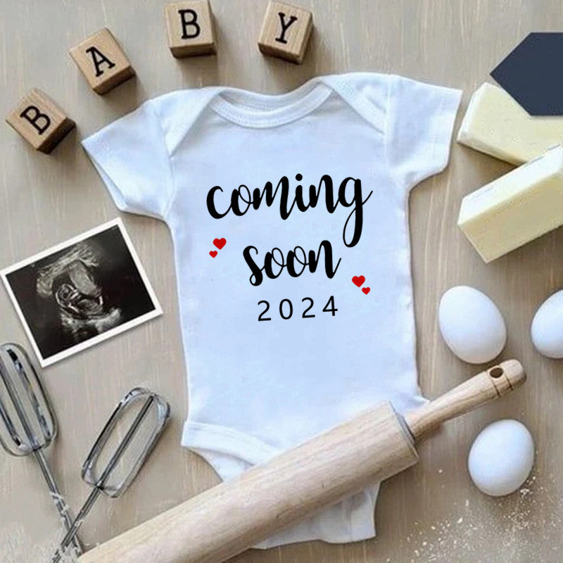 Announced Pregnancy 2024 Newborn Baby Onesie Pure Cotton Boy & Girl