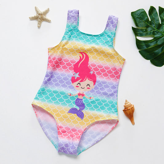 Fashion Mermaid Girls' 1pc Swimsuit