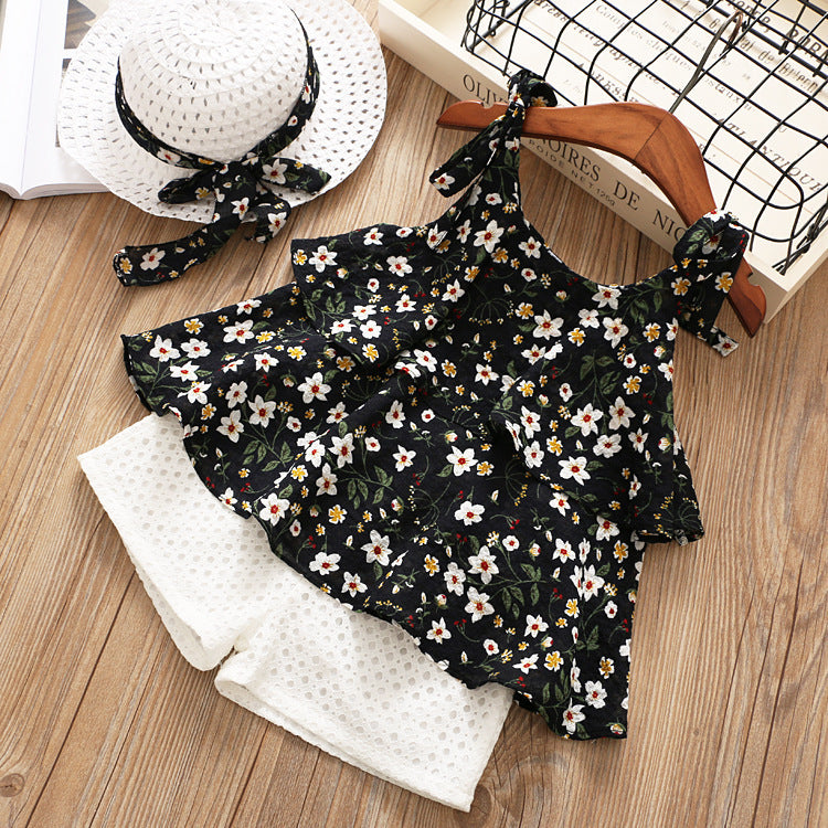Chiffon Sling 2pc Suit, Cool Girl Suit, Children's Summer Outfits, Multiple Styles