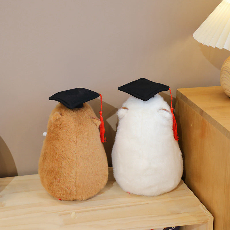 Capybara Graduation Hat Plush Toy