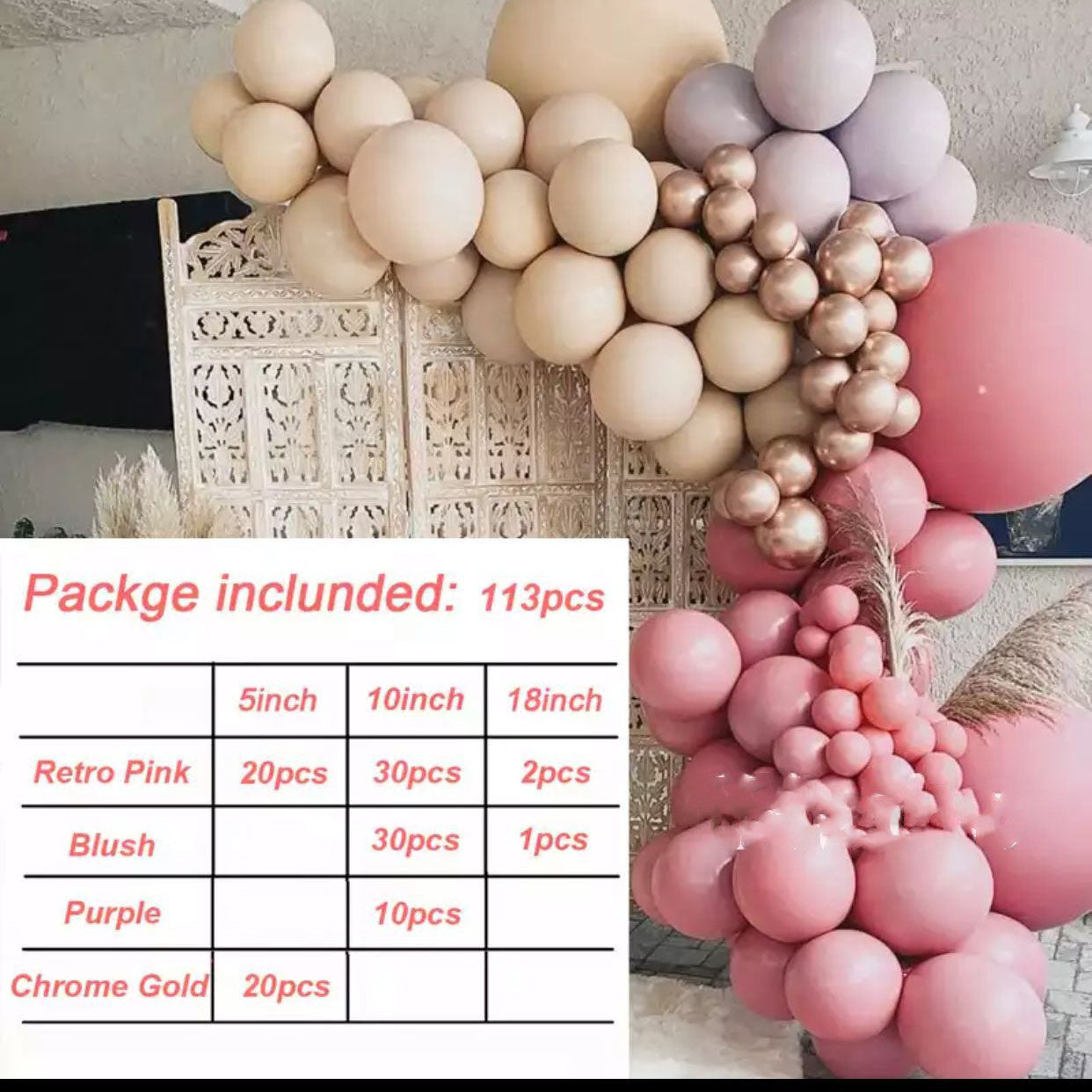 Retro Colored Irregular Balloon Arch Garland Kits, Multiple Kits Available
