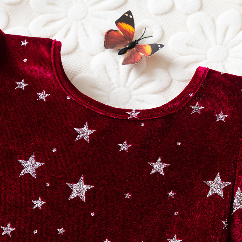 Girl's Fashion Christmas Red Dress