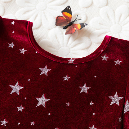 Girl's Fashion Christmas Red Dress