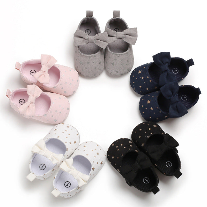 Toddler Female Shoes 0-1 yrs, Baby Princess Shoes Small Star Non-slip Shoes