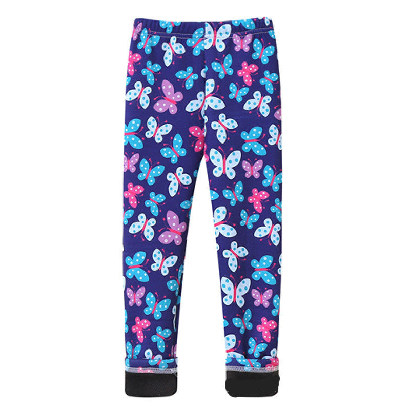 Girl's leggings, butterfly print.