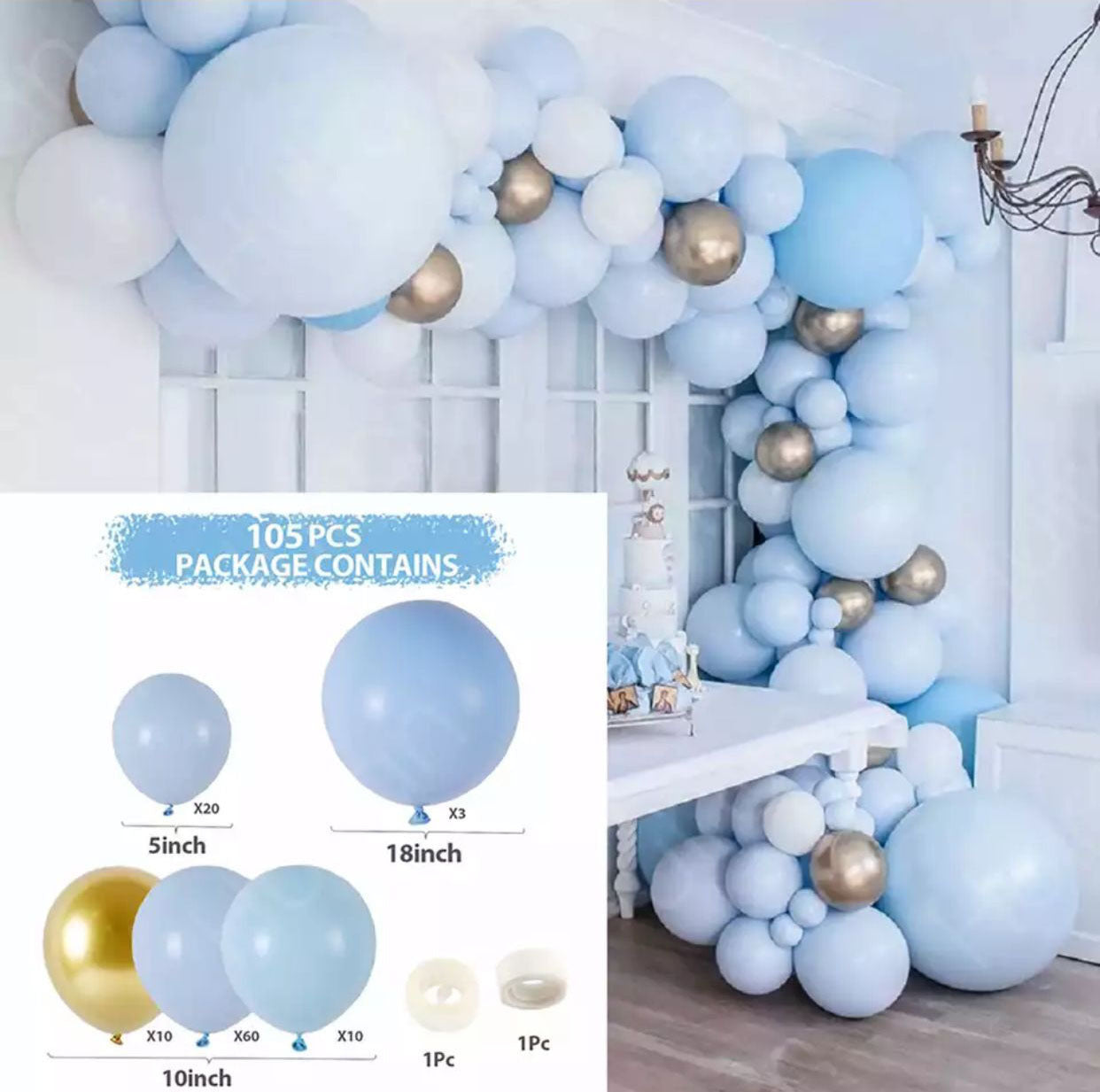 Retro Colored Irregular Balloon Arch Garland Kits, Multiple Kits Available