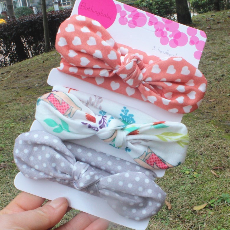 Children's Printed Headband 3pc Set