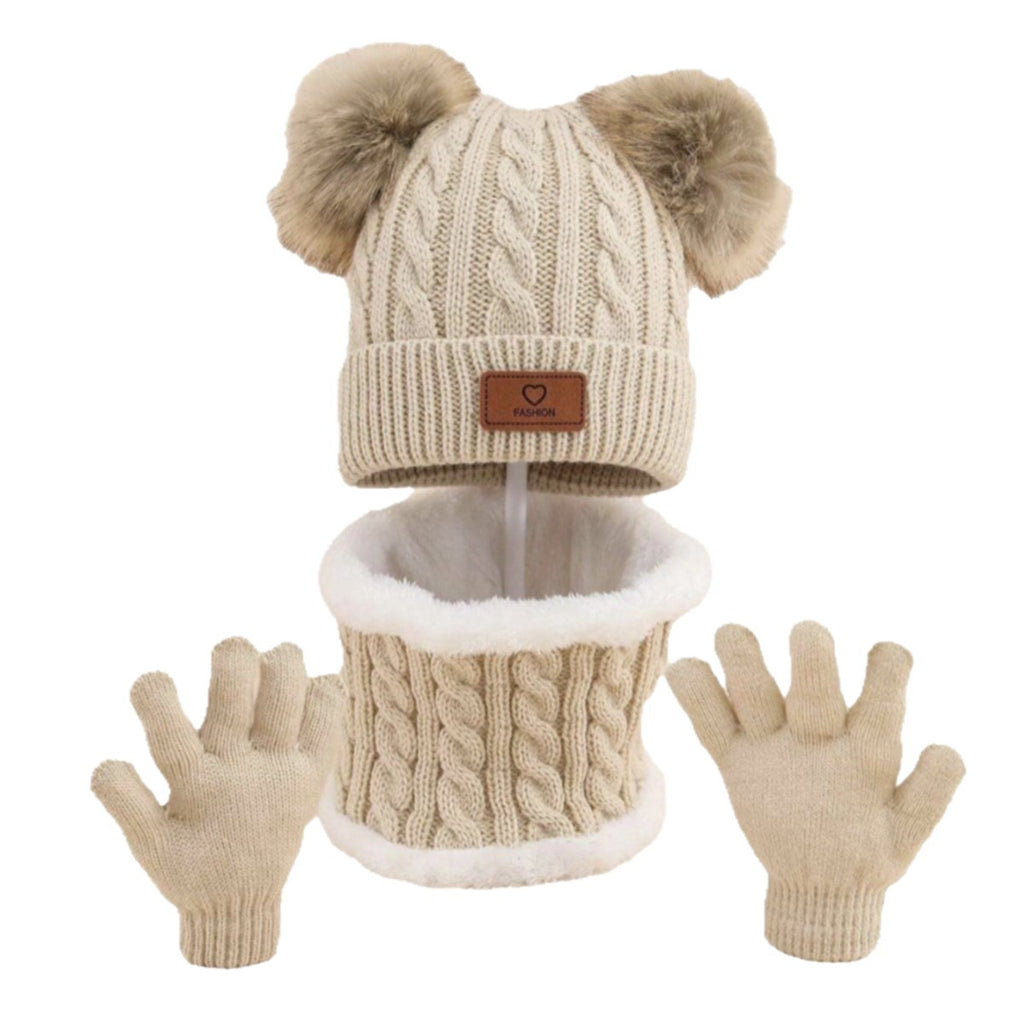 Children's Hat, Scarf & Gloves - 3PC Set
