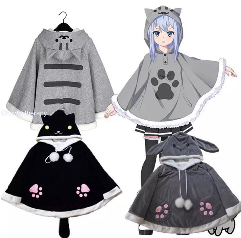 New Spring And Autumn Cat Soft Girls' Cloak