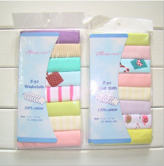 Cotton Newborn Baby Facecloths 8 pack