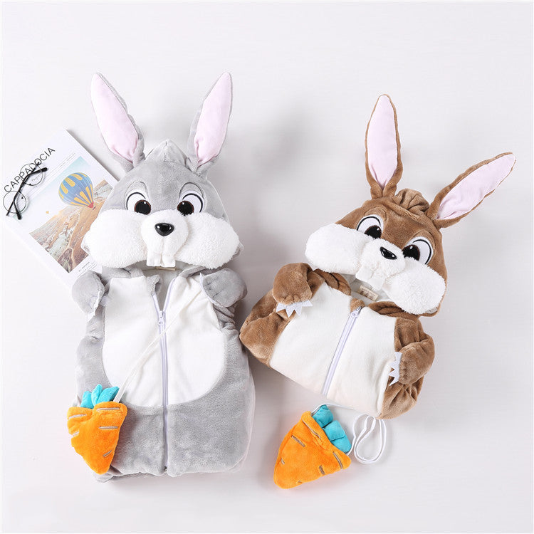Thick Quilted Children's Vest Rabbit Animal Vest