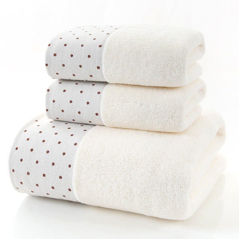 Cotton 3pc Towel Veneer Cloth Thickened Hotel Bath Towel Embroidery, Gift For Mom