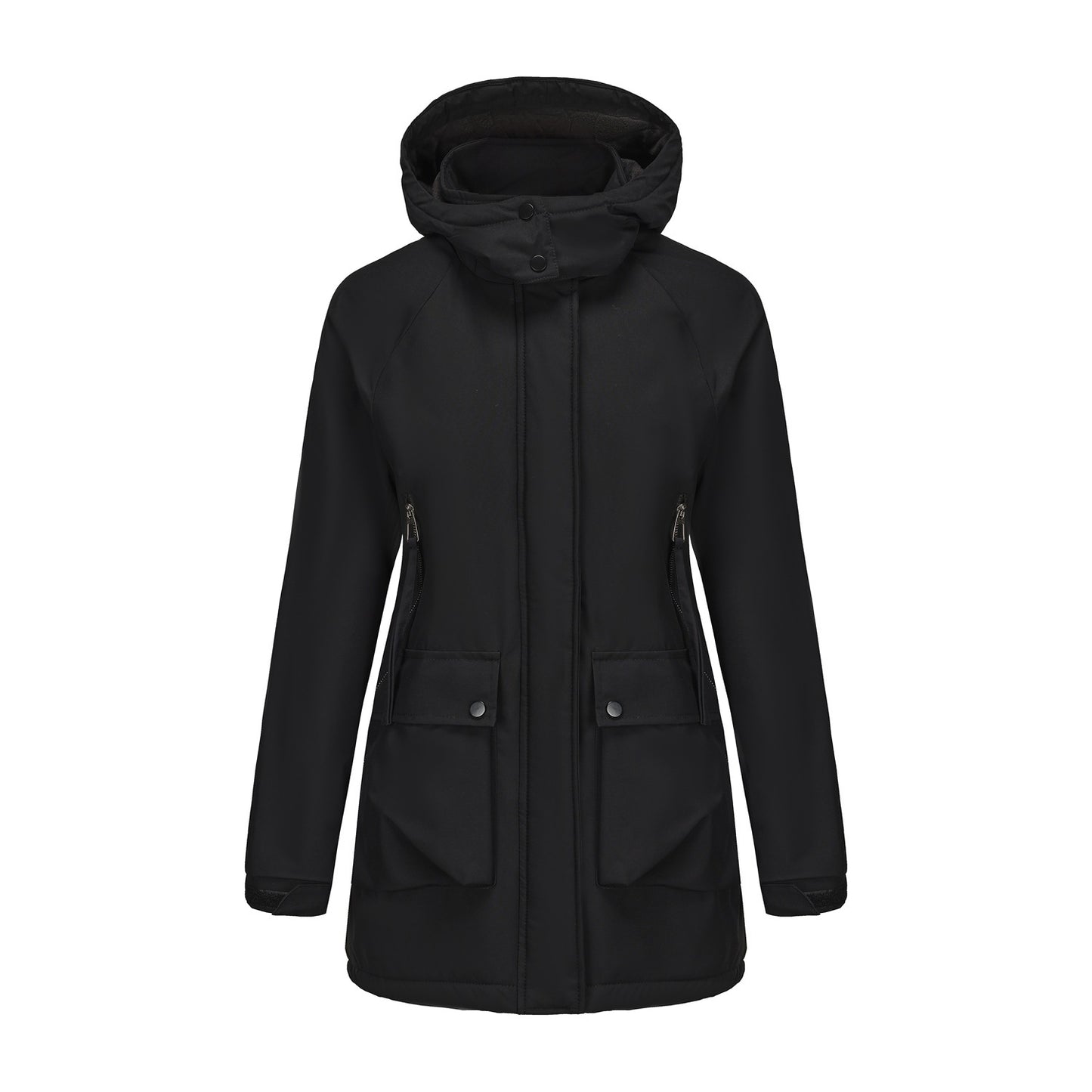 Parka Fleece Padded Coat, Waterproof Women's Fall Winter Coat