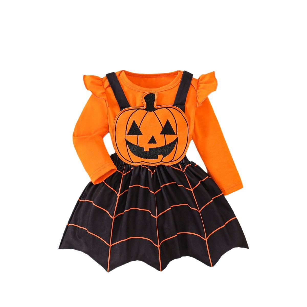 Baby Girl Halloween Suspender Skirt 3pc Set