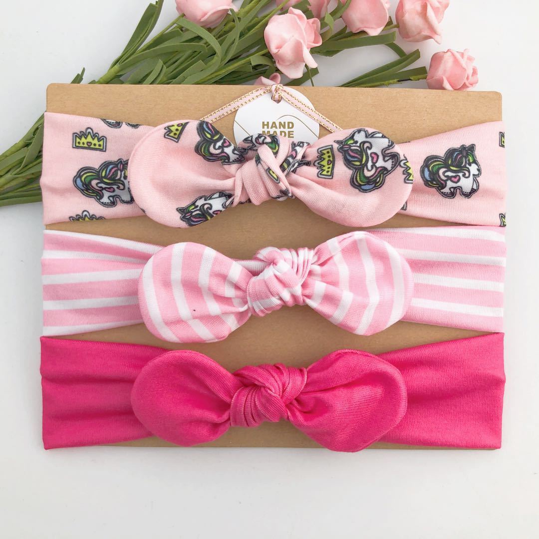 Children's Printed Headband 3pc Set