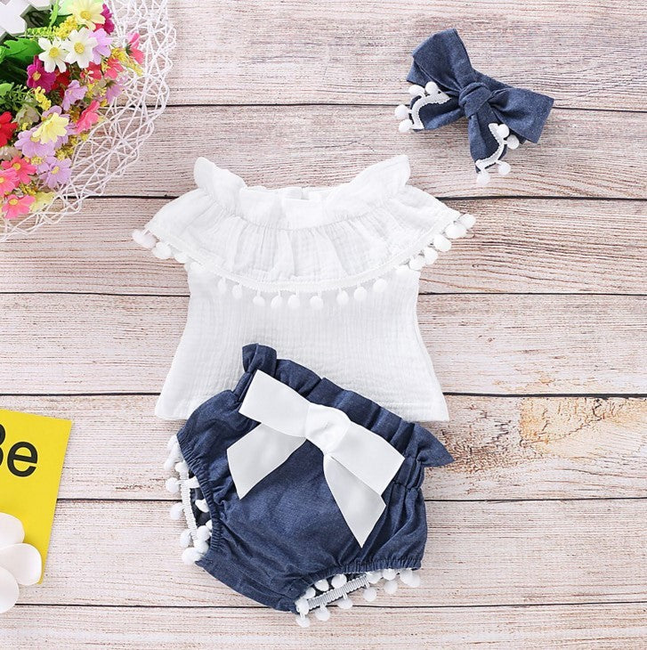 Baby Girl Clothing Set, Toddler Summer Outfit
