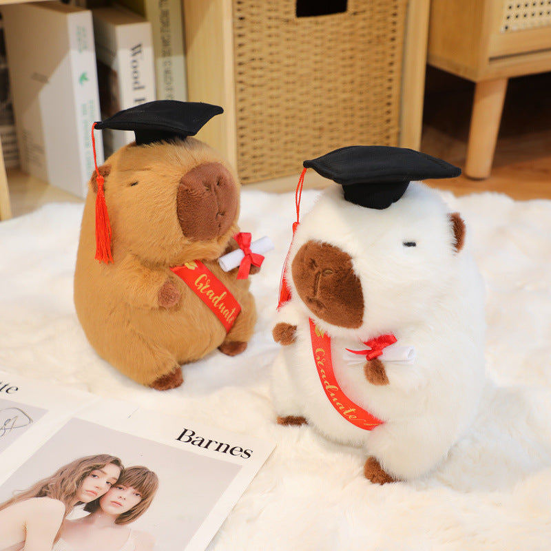 Capybara Graduation Hat Plush Toy