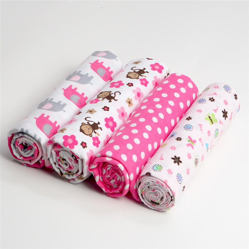 Baby Cotton Receiving Blankets 4 Pack