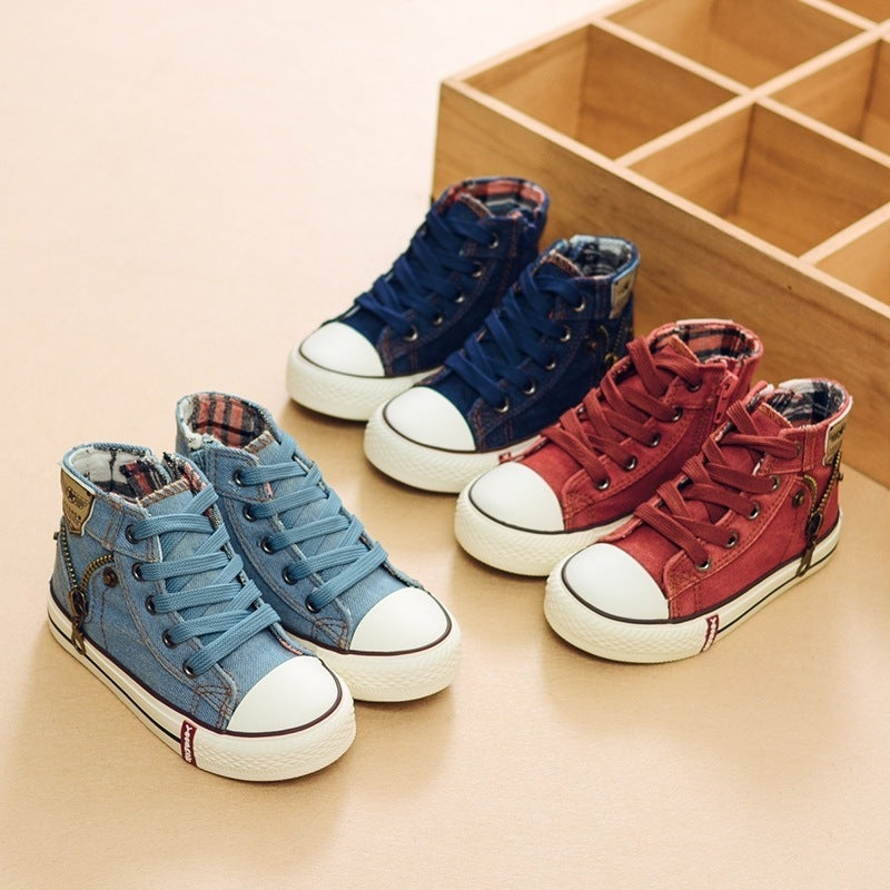 Children Casual Shoes Boys Girls Sport Shoes Breathable Denim Sneakers Kids Baby Canvas Shoes