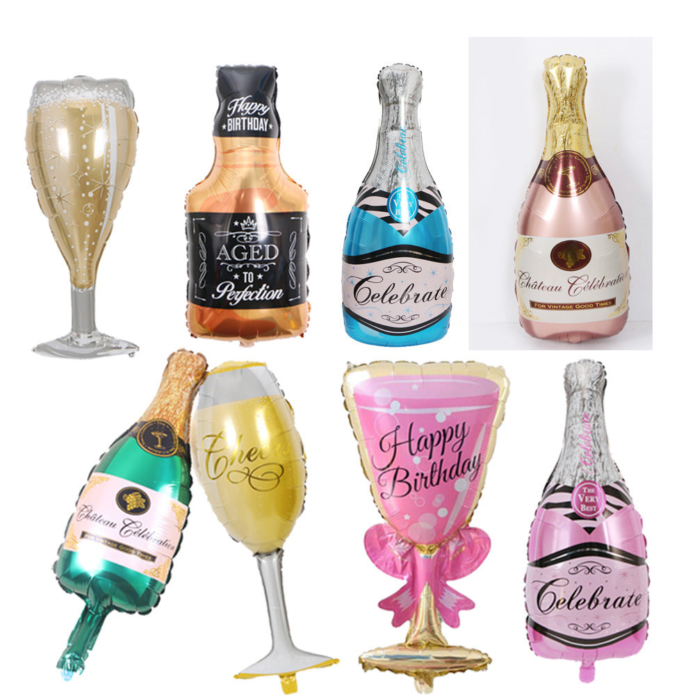 Creative Large Champagne Gin Bottle Balloon